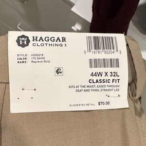 Haggar Sand Classic Fit Pants
